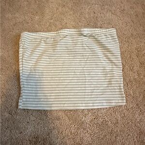 SHEIN White and Blur Striped tube top